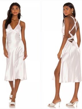 LPA Soft Blush Satin Slip Dress